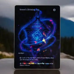 Sensei's Divining Top| Custom Foil Fan Alt Art | Mtg Commander Playtest Card - Image 1