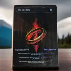 The One Ring | Custom Foil Fan Alt Art | Mtg Commander Playtest Card - Image 1