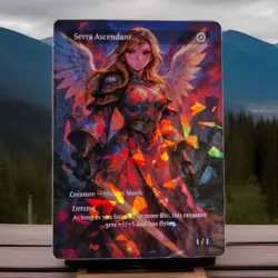 Serra Ascendant | Custom Foil Fan Alt Art | Mtg Commander Playtest Card - Image 1