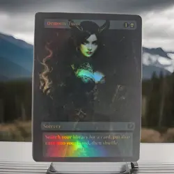 Demonic Tutor | Custom Foil Fan Alt Art | Mtg Commander Playtest Card - Image 1