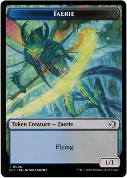 Goblin / Faerie Double-Sided Token NM Lorwyn Eclipsed MTG Magic The Gathering - Image 1