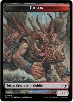Goblin / Faerie Double-Sided Token NM Lorwyn Eclipsed MTG Magic The Gathering - Image 2