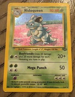 Pokemon TCG Nidoqueen Jungle 7/64 Holo Unlimited Holo Rare - Image 1