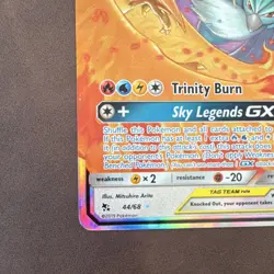 Pokemon TCG Moltres & Zapdos & Articuno GX TAG TEAM Holo 44/68 Hidden Fates - Image 3