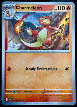 Pokemon TCG: 2025 Charmeleon 12/94-Phantasmal Flames-EXCELLENT CONDITION - Image 1