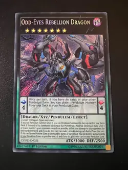 Odd-Eyes Rebellion Dragon CORE-EN051 Secret Rare 1st Edition Near Mint Yugioh - Image 1