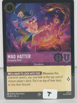 Mad Hatter - Eccentric Host - Azurite Sea - 59/204 - singles - Lorcana TCG - SR - Image 2