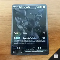 Zekrom EX 172/086 Sv: Black Bolt Pokemon Rare Brazilian Pack Fresh Card #2 NM+ - Image 1