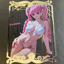 Goddess Story Gold METAL Card - Random Serial Number #/100! Perona Bikini Anime - Image 1