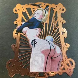 Goddess Story Gold METAL Card - Random Serial Number #/100! Android 18 Bunny - Image 5