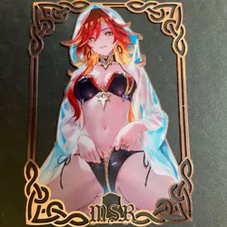 Goddess Story Gold METAL Card - Maiden Party - Serial Number #/100! Mavuika - Image 1