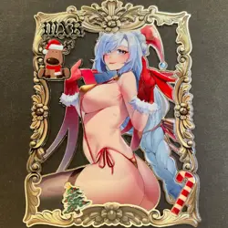 Goddess Story Gold METAL Card - Maiden Party - Serial Number #/200! Anime Bikini - Image 1