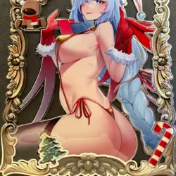 Goddess Story Gold METAL Card - Maiden Party - Serial Number #/200! Anime Bikini - Image 2