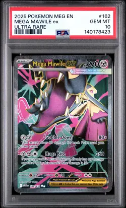 2025 POKEMON MEG EN-MEGA EVOLUTION ULTRA RARE #162 MEGA MAWILE EX PSA 10 - Image 1