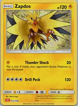 Pokemon Zapdos Trading Card Game Classic 012/034 Near Mint NM - Image 1