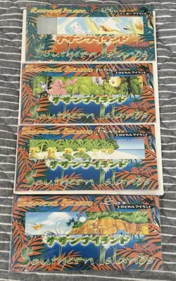 Pokemon Set Of 4 Southern Island Packs With Post Cards ONLY - NO CARDS! MINT - Image 1