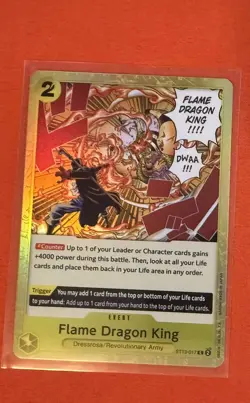 One Piece Card Game The Three Brothers ST13-017 Flame Dragon King Foil English - Image 1