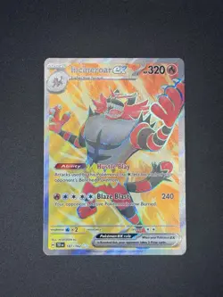Pokemon TCG Temporal Forces Incineroar EX Full Art Holo Card 187/162 - Image 1