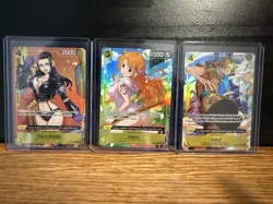 Bandai One Piece Card Game ST-06 Holo Nico Robin Nami Sanji Lot of 3 - Image 1