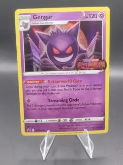 Gengar Prerelease Promo SWSH241 Lost Origin English Pokemon Card 2022 Stamp - Image 1