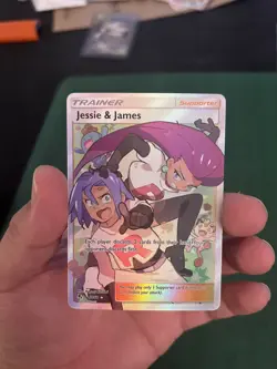 2019 Jesse And James Pokemon TCG Full Art Trainer Card 68/68 Hidden Fates NM - Image 1