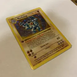Pokemon Machamp 8/102 Pokemon Card TCG-1st Edition Shadowless Holo Rare 1999 - Image 3