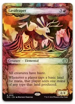 Lavaleaper R 0318 - Foil Showcase - MTG: Lorwyn Eclipsed NM - Image 1