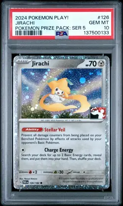 2024 POKEMON PLAY! POKEMON PRIZE PACK: SER 5 #126 JIRACHI PSA 10 - Image 1