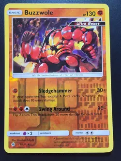 Buzzwole 77/131 Sm-Forbidden Light Reverse Holo pokemon - Image 1