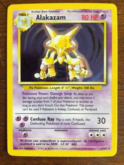 Pokemon Alakazam Base Set 1/102 Rare Holo 1999 - Image 1