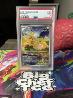 2025 POKEMON SIMPLIFIED CHINESE 151 C-COLLECTION 151 #171 PIKACHU ART RARE PSA 9 - Image 1