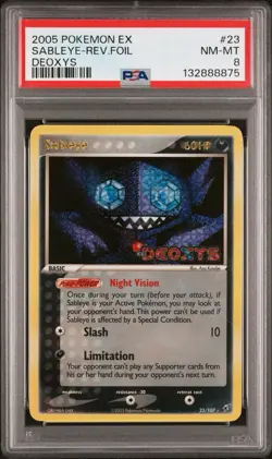 SABLEYE 2005 **NEW CERT** POKEMON EX DEOXYS #23 REVERSE FOIL PSA 8 - Image 1