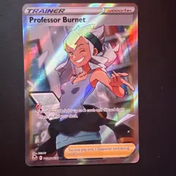 Pokemon TCG Professor Burnett TG26/TG30 Silver Tempest Sword & Shield Trainer - Image 1