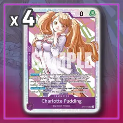 Charlotte Pudding OP11-070 Super Rare A Fist of Divine Speed ONE PIECE TCG x4 - Image 1