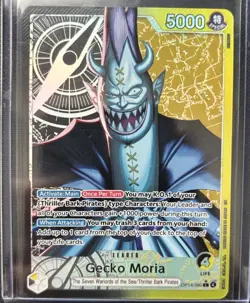 Gecko Moria Leader Alt Art OP14-080 THE AZURE SEA'S SEVEN One Piece TCG English - Image 1