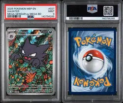 2025 POKEMON MEP EN-ME BLACK STAR PROMO #027 HAUNTER PSA 9 - Image 3