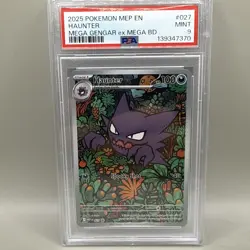 2025 POKEMON MEP EN-ME BLACK STAR PROMO #027 HAUNTER PSA 9 - Image 1