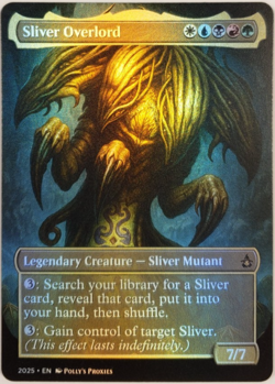 Sliver Overlord FOIL Proxy Playtest Card with Custom Fantasy Art Design - Image 1