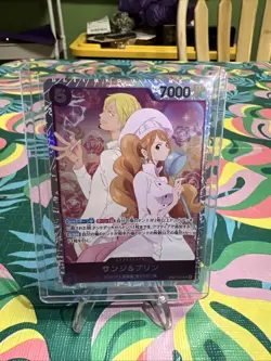 One Piece TCG Japanese Sanji and Pudding EB02-035 SR Anime 25th Collection NM/M - Image 1