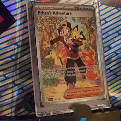 Pokemon TCG Destined Rivals Ethan's Adventure Full Art Trainer Card 236/182 Sir - Image 3