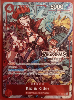 KID & KILLER EB01-003 TEXTURED Foil REGIONAL ONE PIECE TCG - Image 3