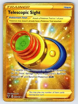 Telescopic Sight 203/185 2020 Vivid Voltage Pokemon Card TCG Gold Secret Rare Nm - Image 1