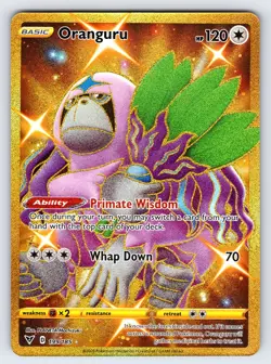 Oranguru 199/185 2020 Vivid Voltage Pokemon Card TCG Full Art Gold Secret Rare - Image 1