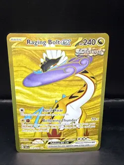 Pokemon TCG Raging Bolt EX Holo Card 218/162SV05 Temporal Forces - Image 1