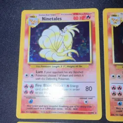 Pokemon Base Set Holo Ninetales, Magneton, Electrode, Hitmonchan Card Lot (6) - Image 2