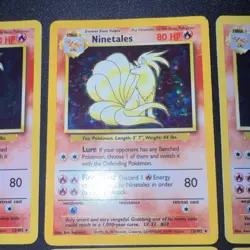 Pokemon Base Set Holo Ninetales, Magneton, Electrode, Hitmonchan Card Lot (6) - Image 3