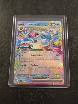 Pokemon TCG Glaceon EX Prismatic Evolutions Double Rare 026/131 NM Card - Image 1