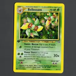 Pokemon TCG Bellossom Neo Genesis Holo Unlimited Rare First Edition 3/111 LP - Image 1