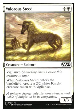 Valorous Steed Core Set 2021 MTG - NM+ *Mythic Relics* - Image 1