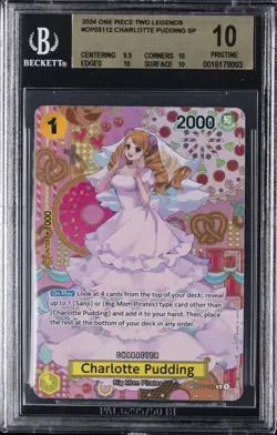 2024 ONE PIECE OP08-TWO LEGENDS SPECIAL ALTERNATE ART CHARLOTTE PUDDING BGS 10 - Image 1